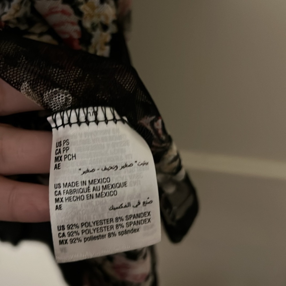 NWT INC floral see through dress petite size: PS - Picture 8 of 11